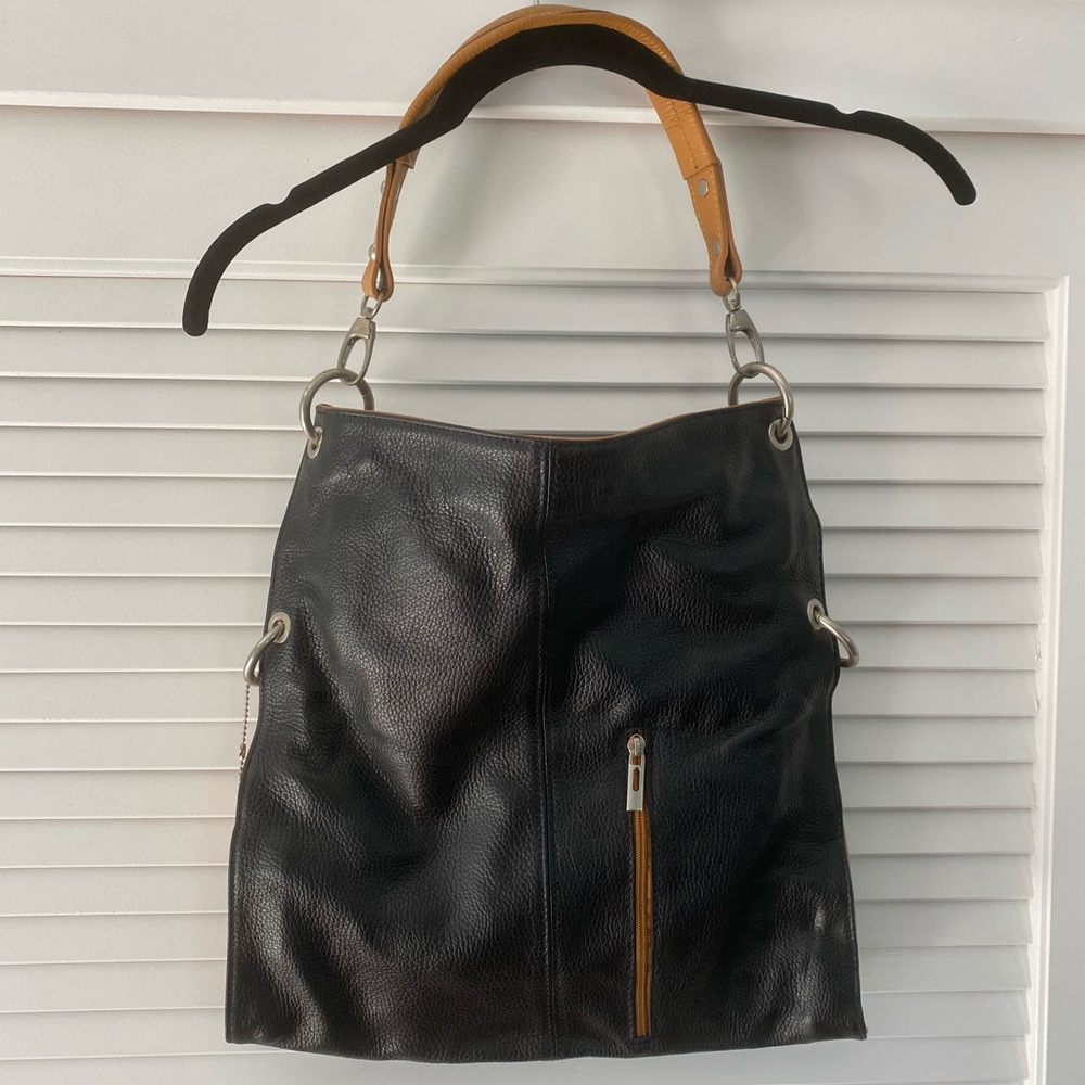 Black and Tan Italian Leather bag